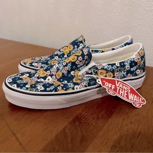 Women’s floral Vans size 8.5 (men’s 7)